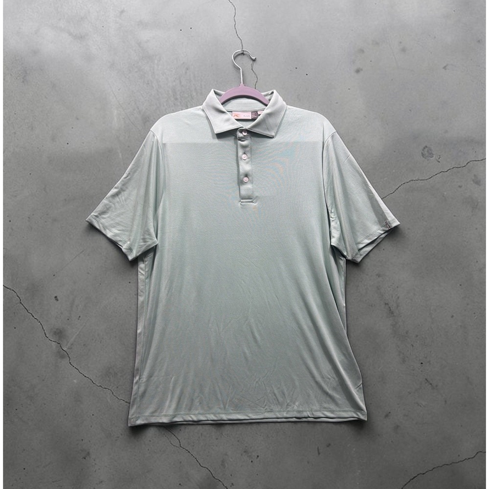 Kjus Men's Kallen Golf  Polo S/S Teal Size 52/L Preppy Golf Comfort